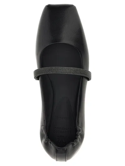 Shop Brunello Cucinelli 'monile' Ballet Flats In Black