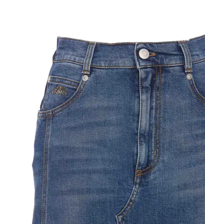 Alexander Mcqueen Denim Skirt In Blue