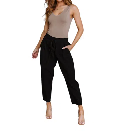Cotton Bleu Love Me Dearly High Waisted Pants In Black In Black