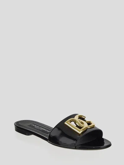 Shop Dolce & Gabbana Logo Slide In Black