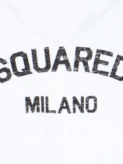 Dsquared2 Men's White Cotton T-shirt With Logo In White