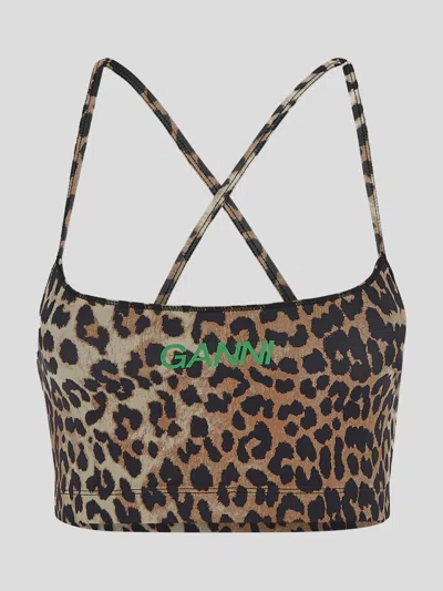 Shop Ganni Leopard Top