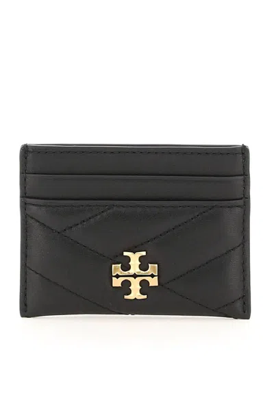 Shop Tory Burch Kira Chevron Cardholder In Black