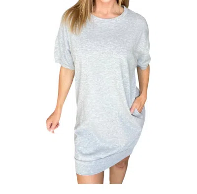 Culture Code Oversized Short Sleeve Dress In Grey In Grey
