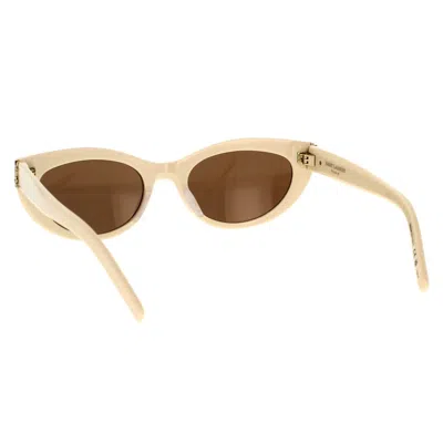 Saint Laurent Eyewear Sunglasses In Beige