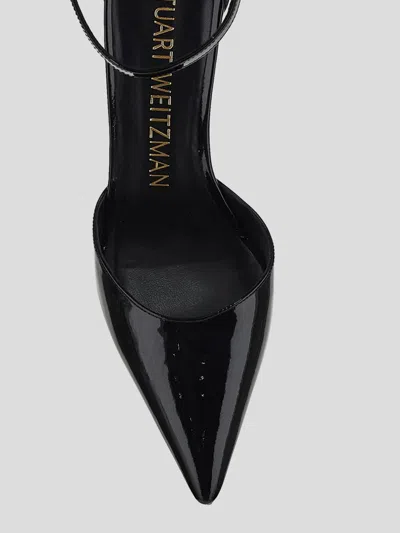 Stuart Weitzman 100mm Pointed-toe Leather Pumps In Black