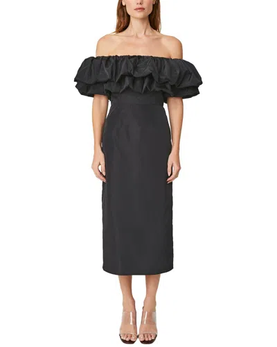 Rhode Viola Dress In Jet Black In Black