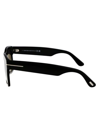 Tom Ford Sunglasses In 01a Nero Lucido / Fumo