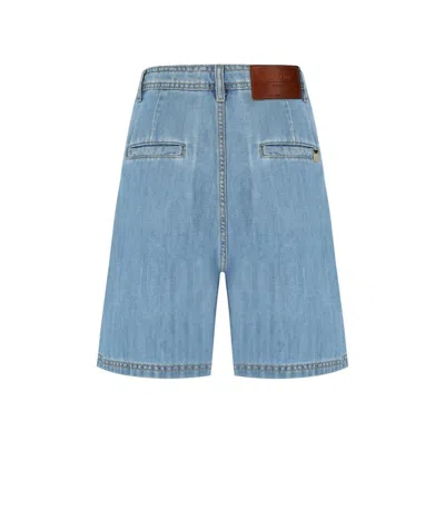 Shop Weekend Max Mara Elica Light Blue Denim Bermuda Shorts