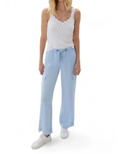 Ecru Seaview Easy Leg Cargo Pant In Ice In Blue