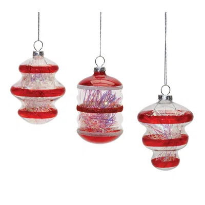 Houzbling Ornament (set Of 12) 4"h Glass