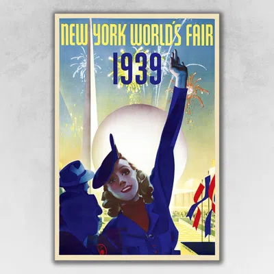 Homezia New York 1939 World's Fair Vintage Travel Unframed Print Wall Art