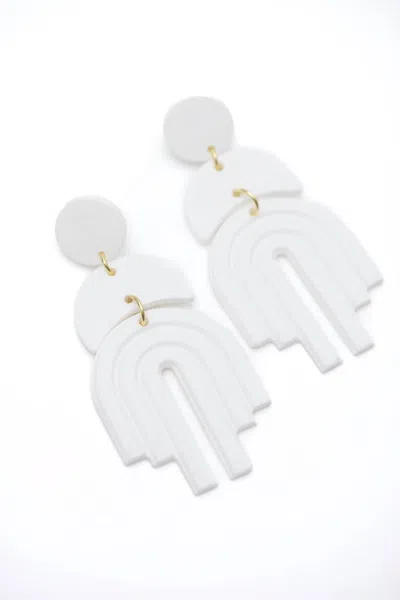 123 Amore Women's This Promise Earrings In Cream In White