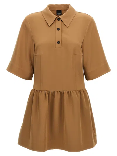 Shop Pinko Autoparlante Dresses In Brown