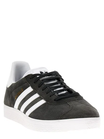 Adidas Originals Black & White Gazelle Sneakers In Gray
