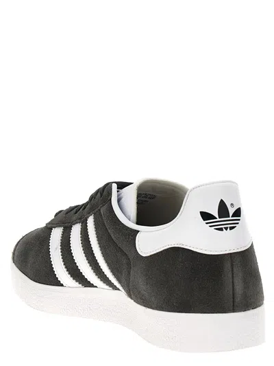 Adidas Originals Black & White Gazelle Sneakers In Gray