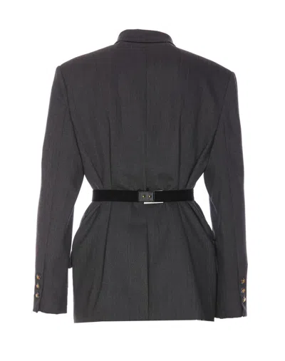 Shop Elisabetta Franchi Jackets In Grey