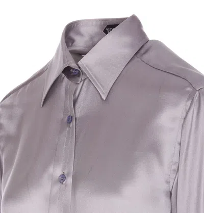 Shop Tom Ford Shirts In Grey