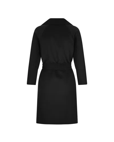 S Max Mara Arona Black Coat In Black
