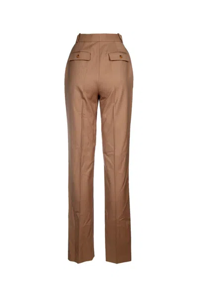 Elisabetta Franchi Trousers Featuring Back Pockets And Belt Loops In Brown