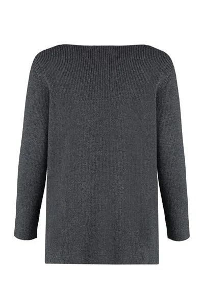 Shop Fabiana Filippi Wool Blend Sweater In Grey