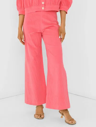 Never A Wallflower Matador Pant In Pink Corduroy In Multi