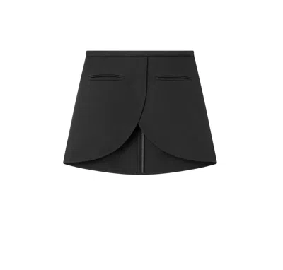 Courrèges Ellipse Tailored Crepe Mini Skirt In Black