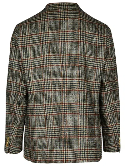 Etro Blazer In Beige Linen And Cotton Blend Men In Beige
