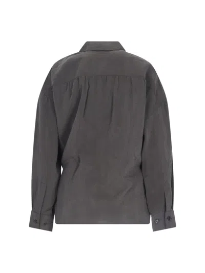 Shop Lemaire Shirts In Grey