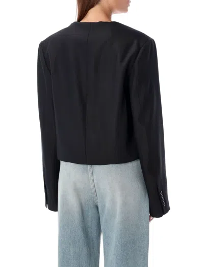Loulou Studio Cropped Blazer Button Detailing In Black