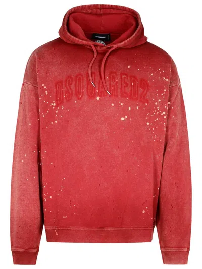 Dsquared2 Red Cotton Sweatshirt In Red