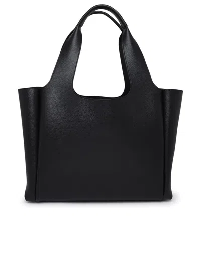 Hogan Small Leather Tote Bag With H-bag Style In Black