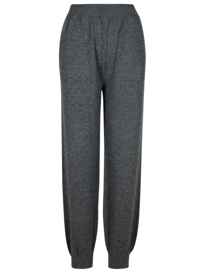 Msgm Elasticated-waist Wool Track Pants In Grey