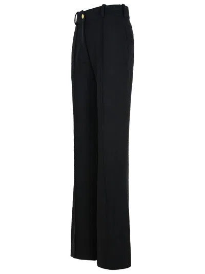 Patou Trousers Flared Leg Belt Loops In Black