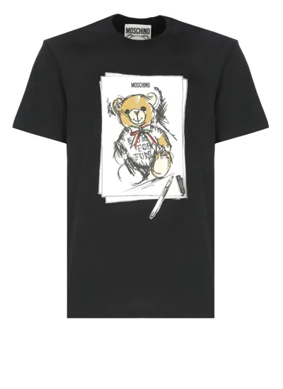 Moschino Teddy Bear T-shirt In Black