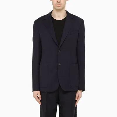 Shop Lanvin Single-breasted Jacket In Blue