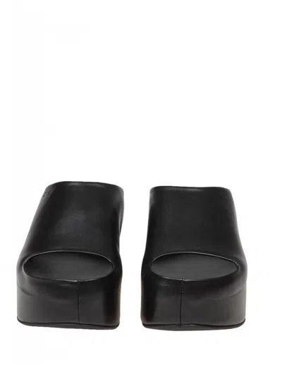 Shop Marni Smooth Calfskin Slippers In Black