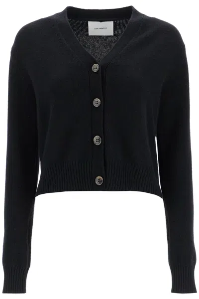 Shop Lisa Yang Cardigan Cropped In Cashmere 'marion' In Black