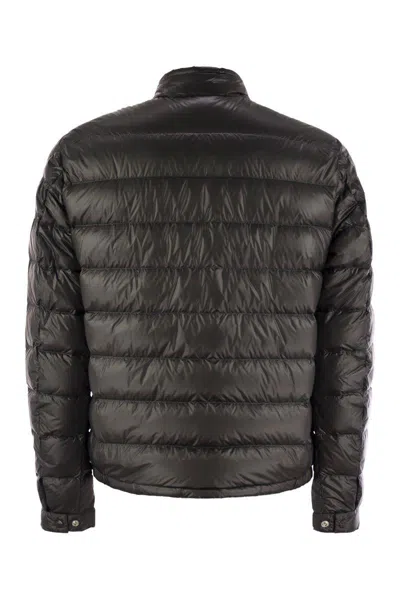 Shop Moncler Acorus - Short Down Jacket In Grey