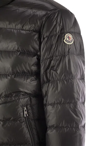 Shop Moncler Acorus - Short Down Jacket In Grey