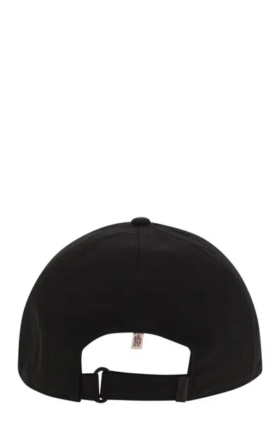 Moncler Grenoble Gabardine Baseball Cap In Black