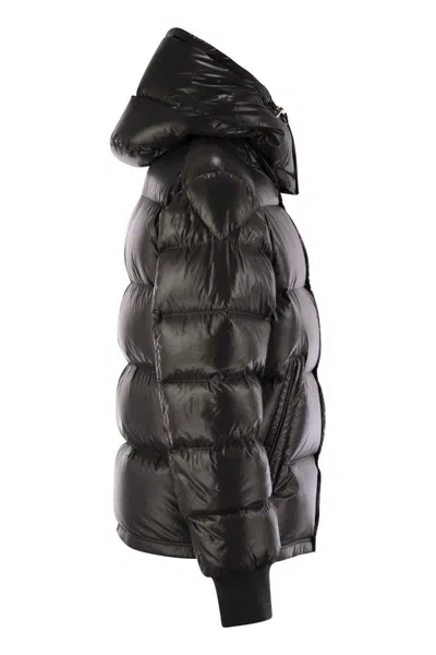 Shop Moncler Maljasset - Short Down Jacket In Grey