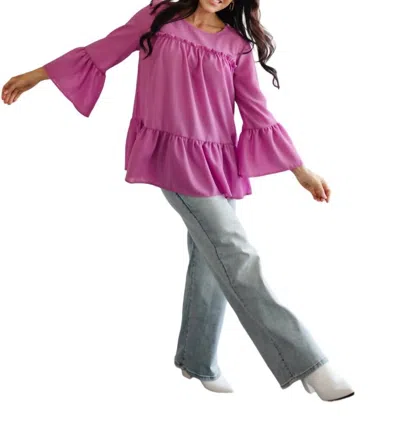 Haptics Valley Girl Blouse In Purple In Purple