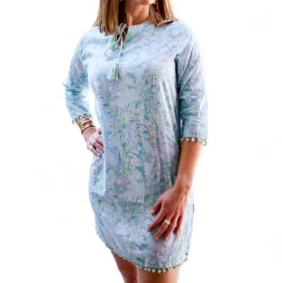 THE ROYAL STANDARD PANAMA TUNIC COVER UP IN BLUE 