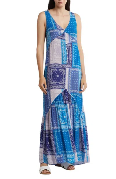 Lovestitch Paisley Patchwork Maxi Dress In Multi
