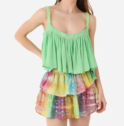 Koché Eliza Top In Sea Glass Green In Multi
