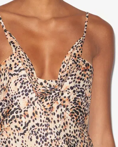 Isabel Marant Manelia Silk Cowl Cami Dress In Natural