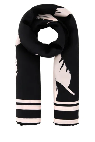 Alexander Mcqueen Scarves And Foulards In Blackicepink