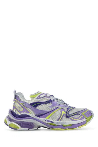 Balenciaga Purple Runner 2.0 Low Top Sneakers In Eggshelllilacyel