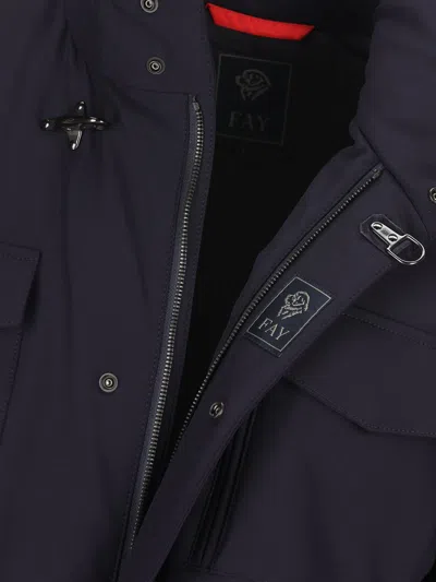 Fay Hooded Jacket With Adjustable Neck Strap
